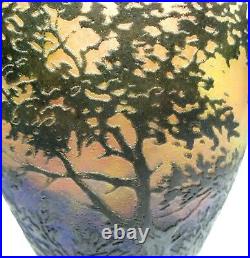 Rare Vase En Pate De Verre Signe Daum Nancy Art Nouveau 1903 No Galle
