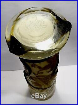Rare Vase En Pate De Verre Signe Emile Galle Art Nouveau 1895 Nancy No Daum