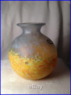 Rare! Vase En Pate De Verre Signe Legras