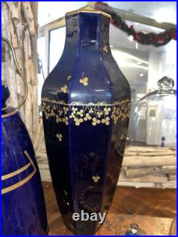 Rare Vase Sèvres Bleu Cobalt Signe Manufacture Nationale Rare Vase Sèvres Bleu Cobalt Signe Manufacture Nationale