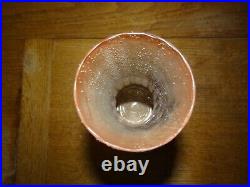 Rare Vase Signé Laignelet en Verre Peint à Décor Lacustre Style Legras 1920