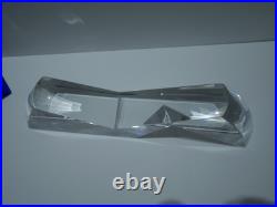 Rare Vase bas coupe bleu en de cristal Baccarat Vecteur sculpture