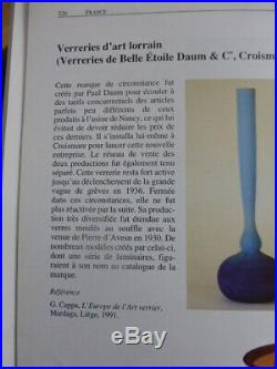Rare Vasque D Entree Pate De Verre Art Nouveau Croismare Nancy Dlg Daum Galle