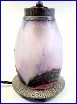 Rare authentique veilleuse lampe Argy Rousseau pate de verre Art Nouveau