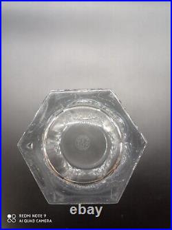 Rare grand Vase en cristal de BACCARAT modèle NELLY HARCOURT signé, H 21 cm