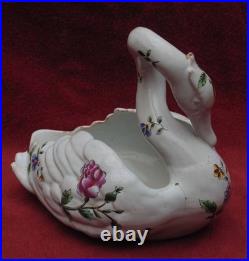 Rare magnifique ancien statue faïence cygne signé E Gallé Nancy bon état gènéral
