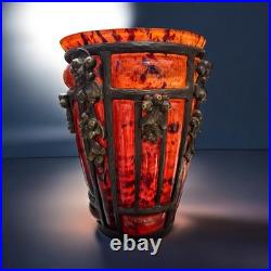 Rare vase Art Nouveau signé Daum Nancy & Louis Majorelle circa 1900 Rare vase Art Nouveau signé Daum Nancy & Louis Majorelle circa 1900