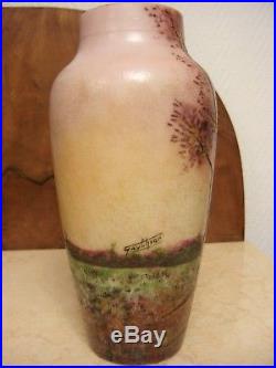 Rare vase Gauthier époque Gallé, Daum, Legras art nouveau
