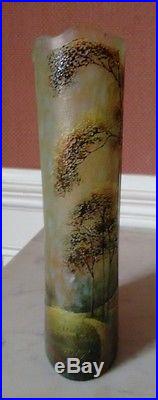 Rare vase LAMARTINE Art Nouveau dégagé à l'acide no GALLE no DAUM
