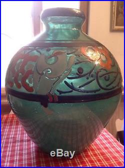 Rare vase aux Oiseaux de Marcel Goupy près de 4 kg