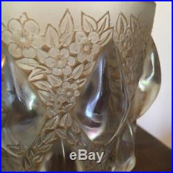 Rene Lalique Rampillon Vase Opalescent 1927 5 Tall Signed