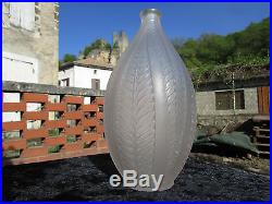 Rene Lalique Vase Acacia Circa 1921 Old Bottle Vase Glass Verre Souffle Moule