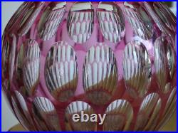 SAINT LOUIS ANCIEN VASE BOULE CRISTAL OVERLAY COULEUR AMETHYSTE ht 14 cm défauts SAINT LOUIS ANCIEN VASE BOULE CRISTAL OVERLAY COULEUR AMETHYSTE ht 14 cm défauts