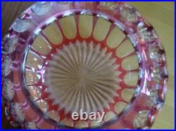 SAINT LOUIS ANCIEN VASE BOULE CRISTAL OVERLAY COULEUR AMETHYSTE ht 14 cm défauts SAINT LOUIS ANCIEN VASE BOULE CRISTAL OVERLAY COULEUR AMETHYSTE ht 14 cm défauts
