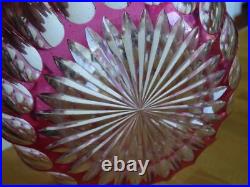 SAINT LOUIS ANCIEN VASE BOULE CRISTAL OVERLAY COULEUR AMETHYSTE ht 14 cm défauts SAINT LOUIS ANCIEN VASE BOULE CRISTAL OVERLAY COULEUR AMETHYSTE ht 14 cm défauts