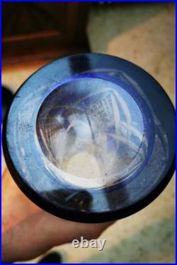 SAINT-LOUIS (Attribué) important Vase fantaisie (30 CM), en cristal overlay