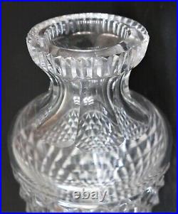 SAINT-LOUIS Grand Vase en Cristal Richement Taillé pointe de diamant signé