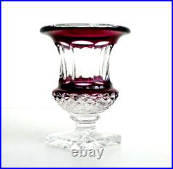 SAINT-LOUIS Vase Médicis Modèle Versailles en Cristal Doublé Violet Signé SAINT-LOUIS Vase Médicis Modèle Versailles en Cristal Doublé Violet Signé