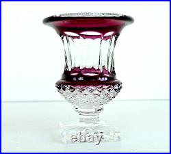 SAINT-LOUIS Vase Médicis Modèle Versailles en Cristal Doublé Violet Signé SAINT-LOUIS Vase Médicis Modèle Versailles en Cristal Doublé Violet Signé