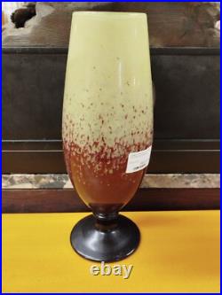 SCHNEIDER ET PRIMAVERA Vase Pate De Verre 1920 Verrerie Art Rouge 99MAG 29/03