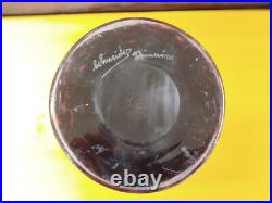 SCHNEIDER ET PRIMAVERA Vase Pate De Verre 1920 Verrerie Art Rouge 99MAG 29/03