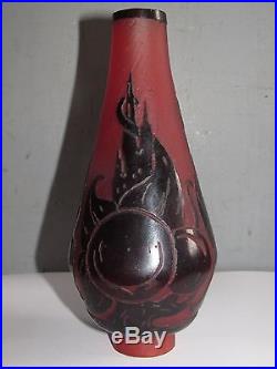 Schneider Rare Veilleuse Authentique Pate De Verre Art Nouveau Art Deco Lamp