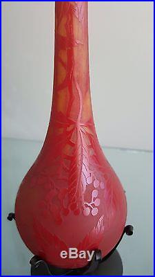 Soliflore Vase Signed Daum Nancy