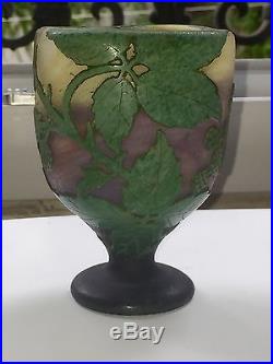 Superbe Vase Daum Pate De Verre Art Nouveau Art Deco Nancy