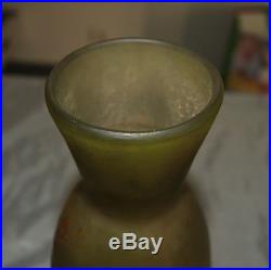 SUPERBE VASE PATE DE VERRE ART NOUVEAU EMILE GALLÉ NANCY 1900 AUX CHEVREFEUILLES