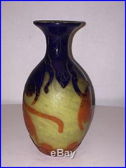 Superbe Vase Pate De Verre Charder Le Verre Francais Art Deco