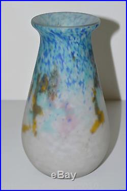 SUPERBE VASE PATE de VERRE MULLER Frères LUNEVILLE Multicolore Réf. 07011612 -18