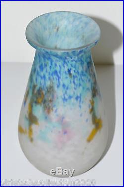 SUPERBE VASE PATE de VERRE MULLER Frères LUNEVILLE Multicolore Réf. 07011612 -18