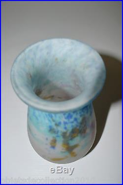 SUPERBE VASE PATE de VERRE MULLER Frères LUNEVILLE Multicolore Réf. 07011612 -18