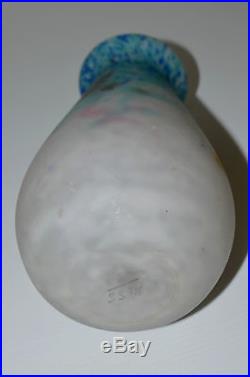 SUPERBE VASE PATE de VERRE MULLER Frères LUNEVILLE Multicolore Réf. 07011612 -18