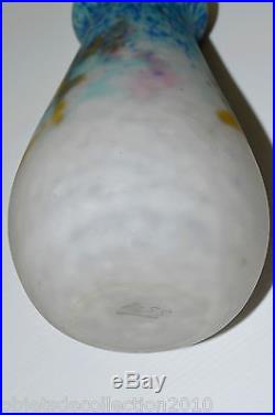 SUPERBE VASE PATE de VERRE MULLER Frères LUNEVILLE Multicolore Réf. 07011612 -18