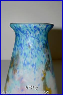 SUPERBE VASE PATE de VERRE MULLER Frères LUNEVILLE Multicolore Réf. 07011612 -18