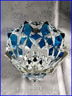 Saint louis grand vase en cristal bleu excellent état