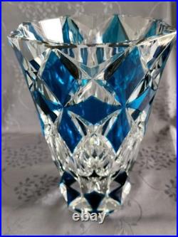 Saint louis grand vase en cristal bleu excellent état