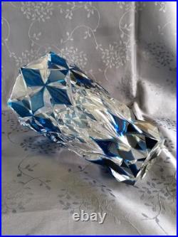 Saint louis grand vase en cristal bleu excellent état