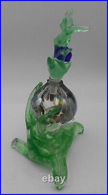 Scuplture Flacon En Pate Verre Souffle Avec Incrustations Signee Pedro Veloso 93