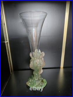 Service Daum Collection Nature, 1988- Soliflore & Paire de Bougeoirs en pâte