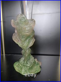 Service Daum Collection Nature, 1988- Soliflore & Paire de Bougeoirs en pâte