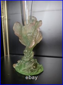 Service Daum Collection Nature, 1988- Soliflore & Paire de Bougeoirs en pâte