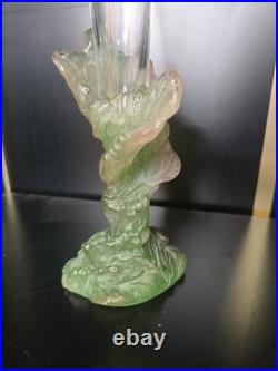 Service Daum Collection Nature, 1988- Soliflore & Paire de Bougeoirs en pâte