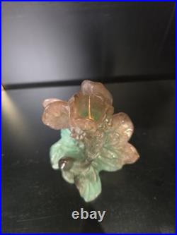 Service Daum Collection Nature, 1988- Soliflore & Paire de Bougeoirs en pâte