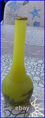 Soliflore en pate de verre peint a la main