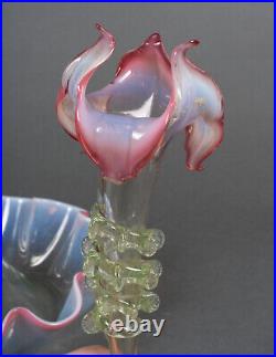 Soliflore tulipier verre de couleur 1900 H5225