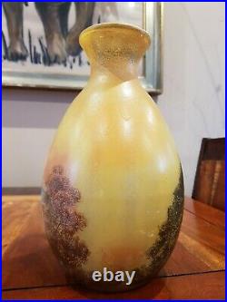 Sublime Et Gros Vase verre Émaillé Authentique De LEGRAS