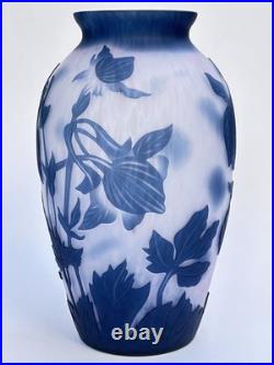 Sublime GRAND VASE EN VERRE signé DE VIANNE en TTBE 24cm