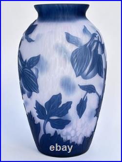 Sublime GRAND VASE EN VERRE signé DE VIANNE en TTBE 24cm